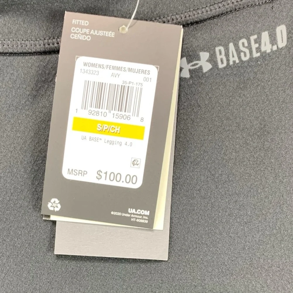 NWT Under Armour Women’s Small Black ColdGear‎ UA Base 4.0 Leggings